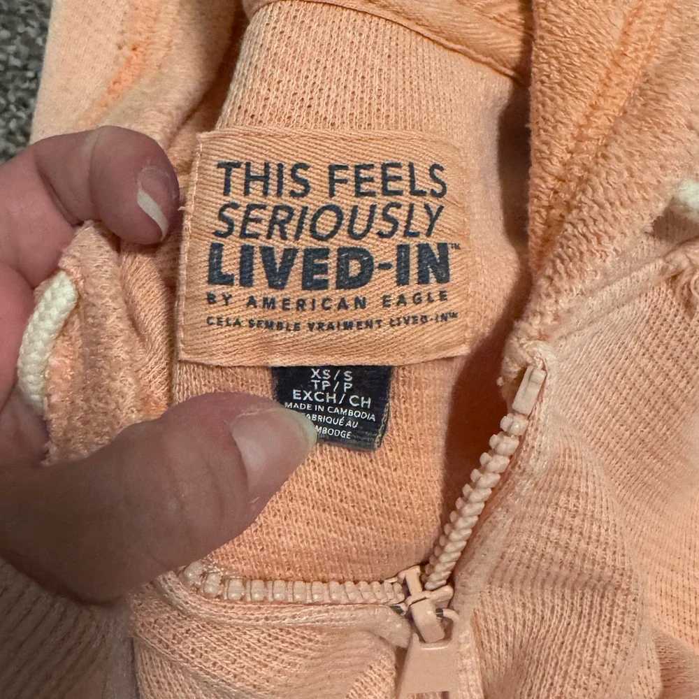 American Eagle oversized washed zip up hoodie - Picture 2 of 3